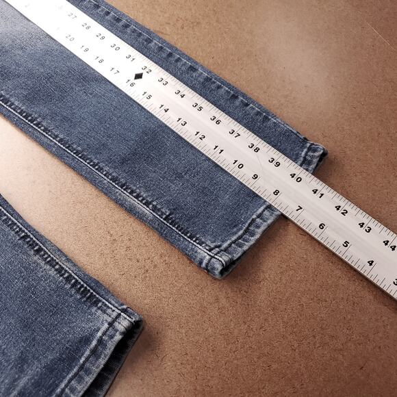 Levi's 541 Jeans Mens 32x32 Blue Dark Wash Faded Tapered Leg Stretch Denim Y2K - Picture 6 of 13